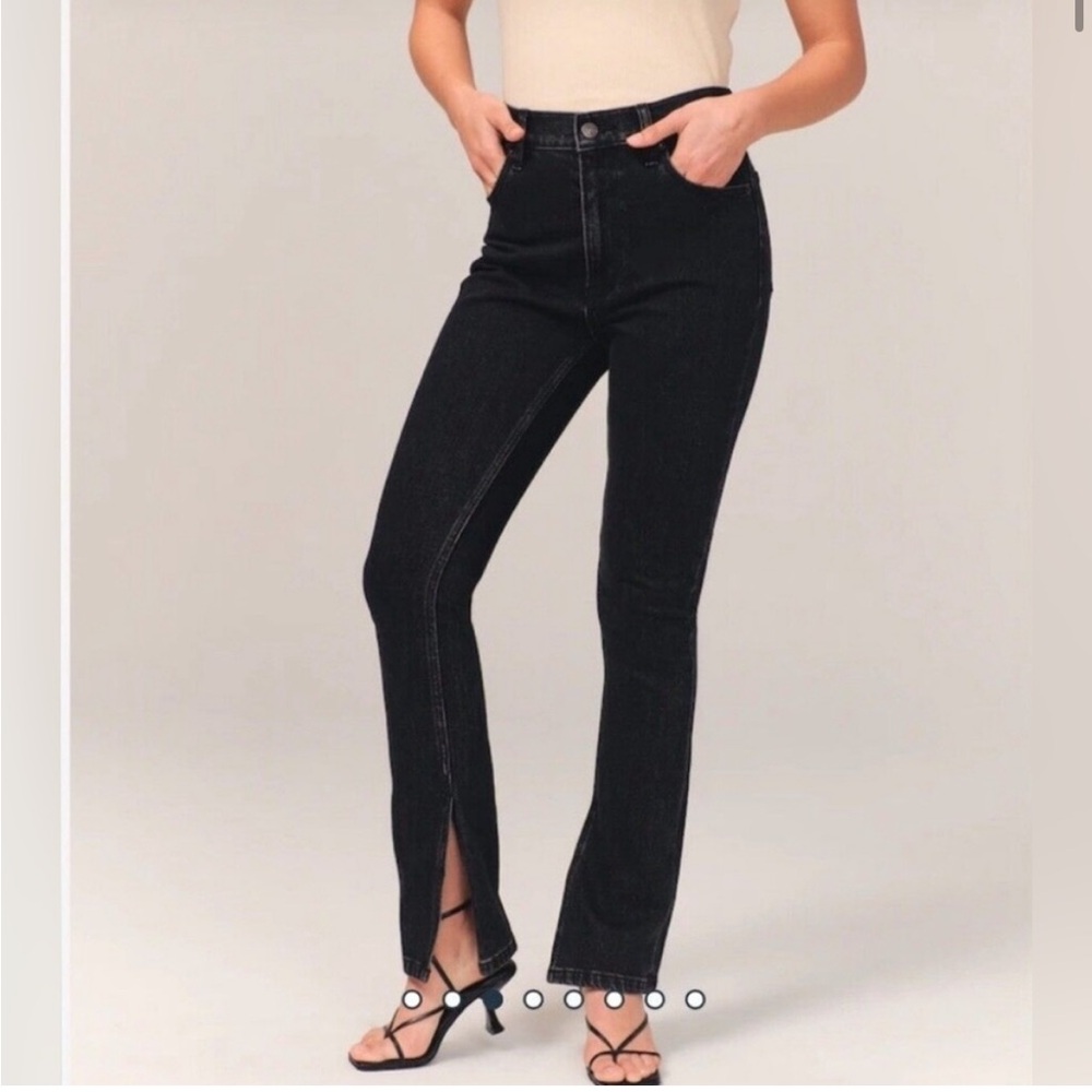 NWT Abercrombie & Fitch Curve Love The Skinny High Rise Womens Size 30/10 Black